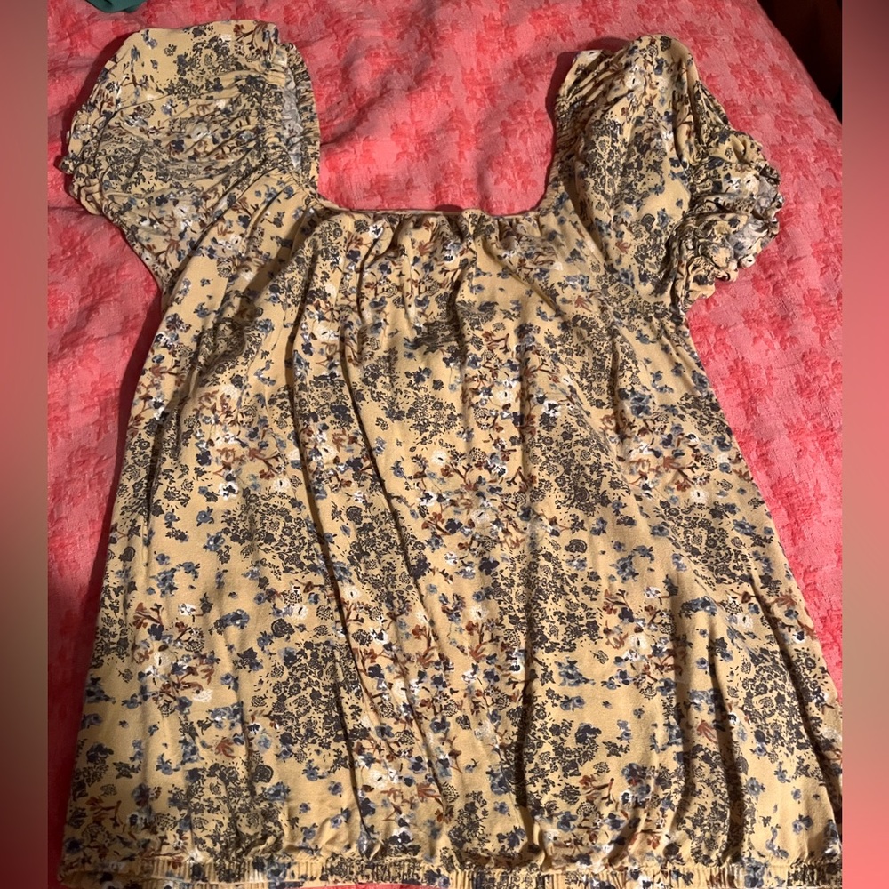 Floral Yellow Kids Dress